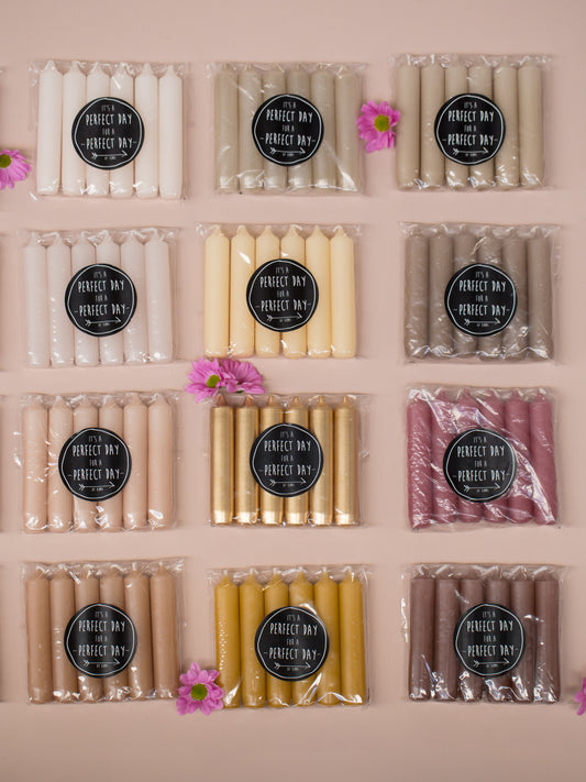 Rustik Lys - Dinerkaarsen - set van 6 stuks - Diverse kleuren