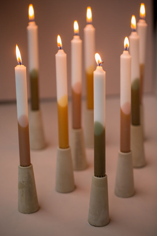 Rustik Lys Cross Kaars - Diverse kleuren