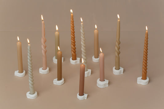 Rustik Lys Swirl Kaarsen - diverse kleuren